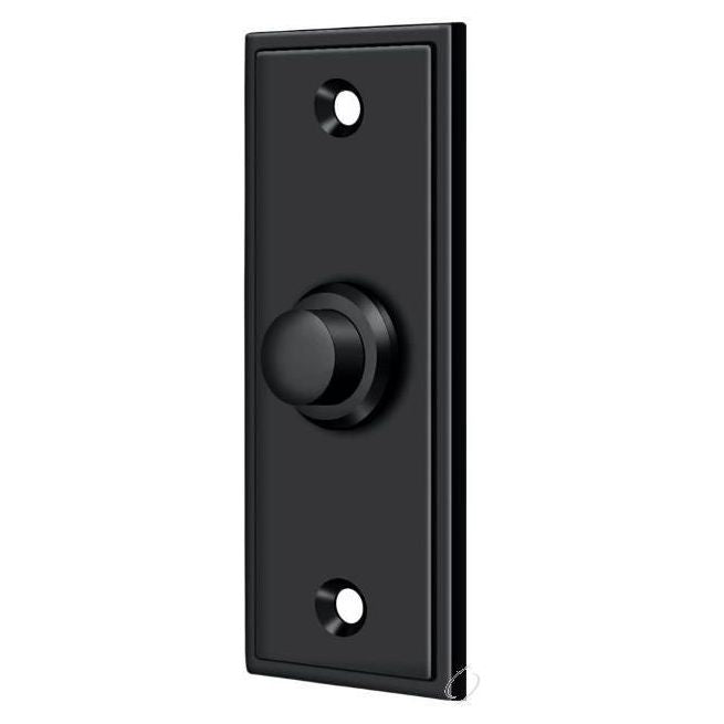 BBS333U19 Bell Button; Rectangular Contemporary; Black Finish