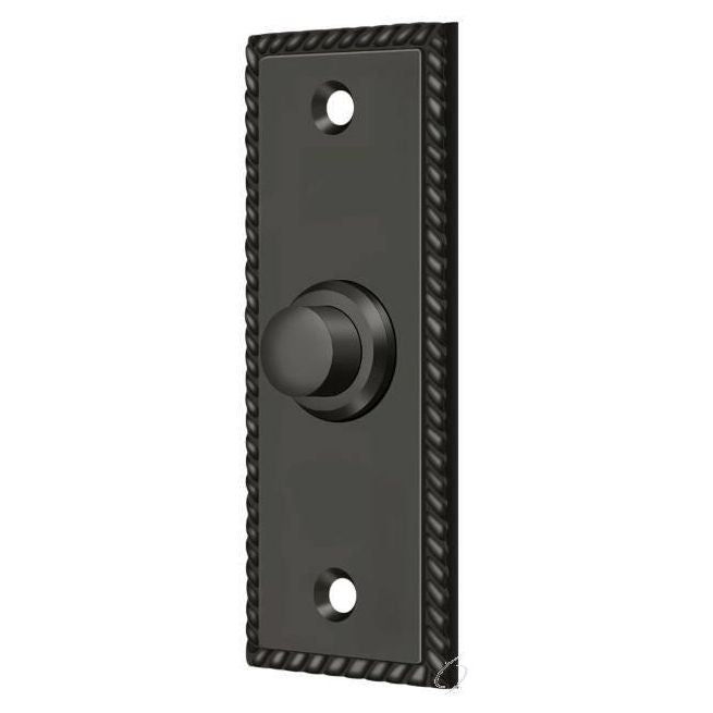 BBSR333U10B Bell Button; Rectangular Rope; Oil Rubbed Bronze Finish