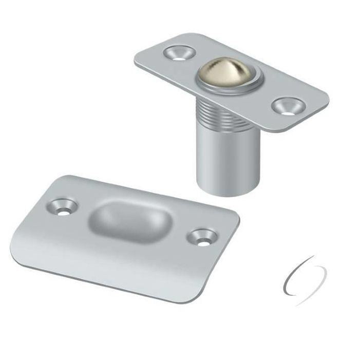 BC218RU26D Ball Catch; Round Corners; Satin Chrome Finish