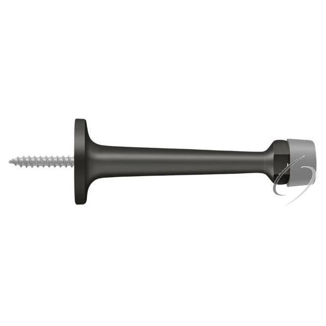 3-1/4" Baseboard Door Bumper; Solid Brass; Oil Rubbed Bronze Finish