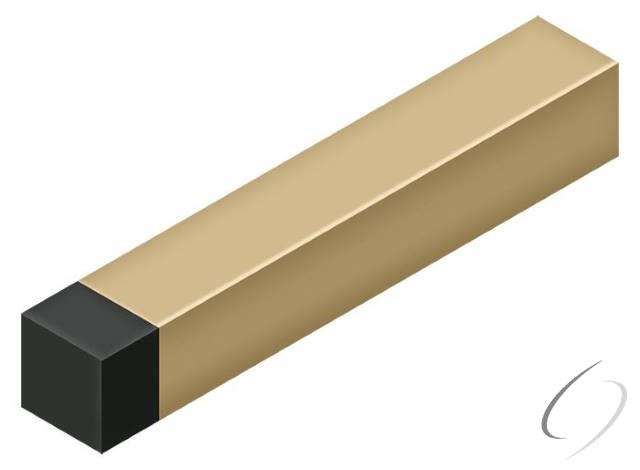 BDSS40U4 4" Modern Square Heavy Duty Door Bumper; Steel; Satin Brass Finish