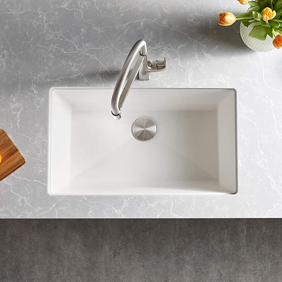 Blanco 440150 - 32" Precis Super Single Undermount Siligranit Kitchen Sink in White