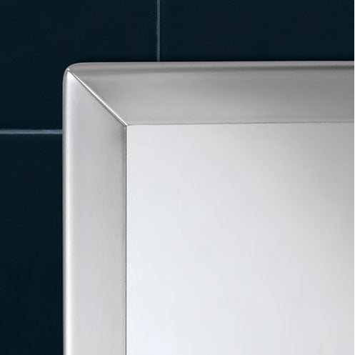Bobrick 165 2430 - 24" x 30" Channel Frame Mirror in Polished Stainless Steel