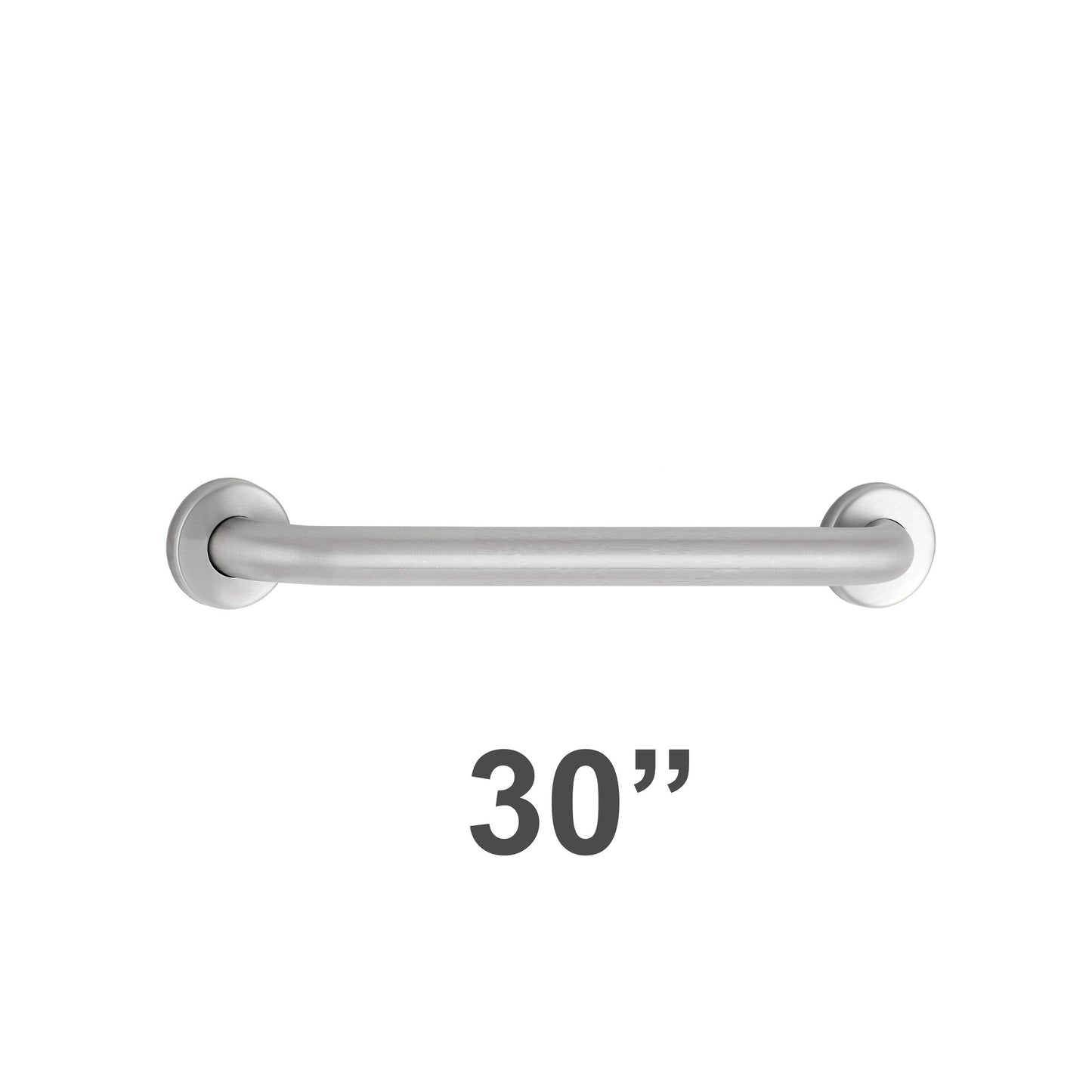 Bobrick 6806x30 - 1/2" Diameter x 30" Length Straight Grab Bar with Concealed Mounting Snap Flange-