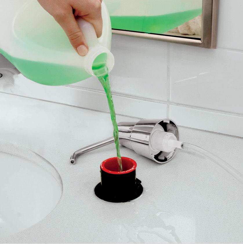 Bobrick 823 - 4" Spout, Top-Fill 34oz. Manual Foam Soap Dispenser in Polished Stainless