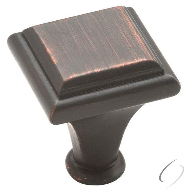 Amerock BP26131ORB 1" (25 mm) Manor Square Cabinet Knob Oil Rubbed Bronze Finish
