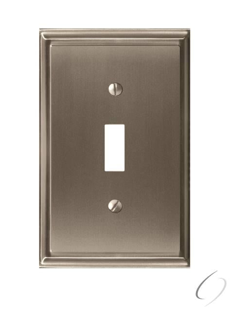 BP36514G10 11-3/5" x 6-3/10" Mulholland Single Toggle Wall Plate Satin Nickel Finish