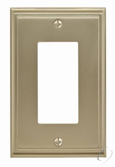 BP36518BBZ 8-3/10" x 6-3/10" Mulholland Single Rocker Wall Plate Golden Champagne Finish