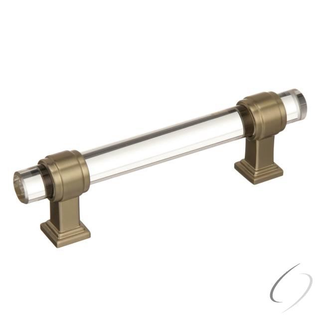 Amerock BP36654CBBZ 3-3/4" (96 mm) Center to Center Glacio Clear Crystal Cabinet Pull Golden Champag