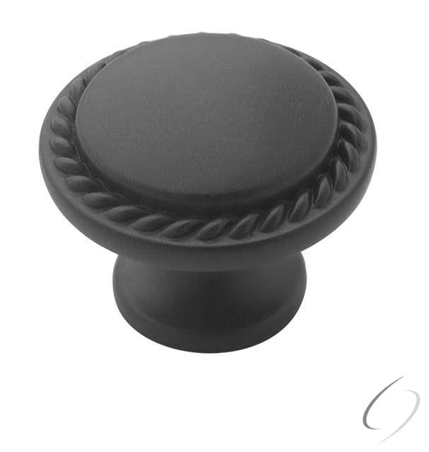 Amerock BP53001FB 1-3/16" (30 mm) Diameter Allison Value Cabinet Knob Flat Black Finish