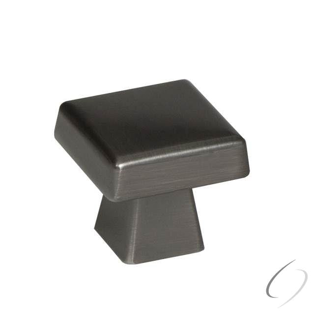 Amerock BP55273GM 1-1/2" (38 mm) Blackrock Oversized Square Cabinet Knob Gunmetal Finish