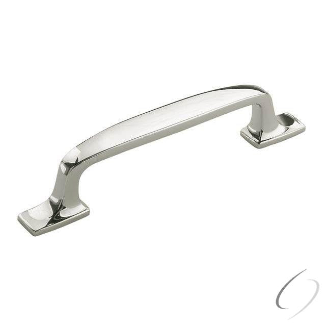 Amerock BP55317PN 3-3/4" (96 mm) Center to Center Highland Ridge Cabinet Pull Bright Nickel Finish