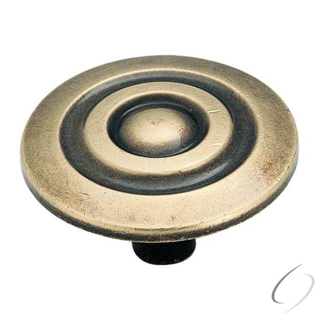 Amerock BP594AE 1-1/2" (38 mm) Diameter Allison Value Cabinet Knob Antique Brass Finish