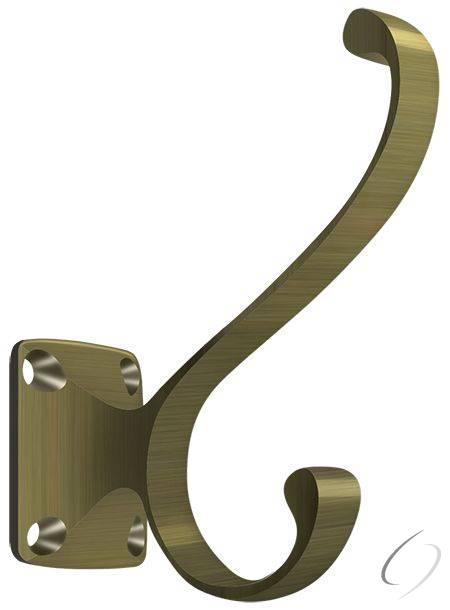 CAHH35U5 Heavy Duty; Coat & Hat Hook; Antique Brass Finish