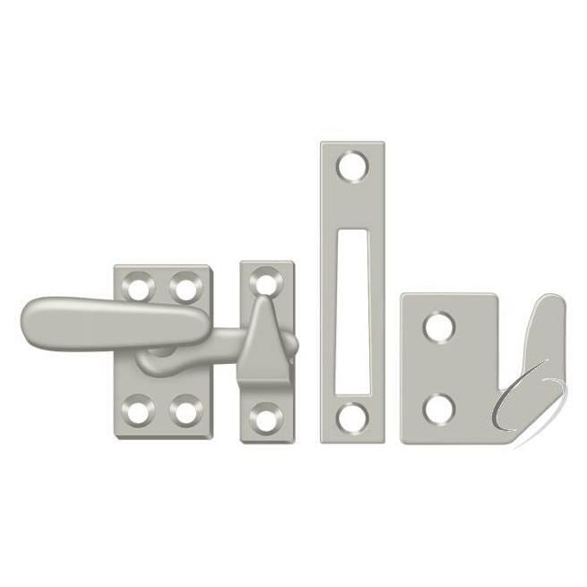 CF066U15 Window Lock; Casement Fastener; Small; Satin Nickel Finish