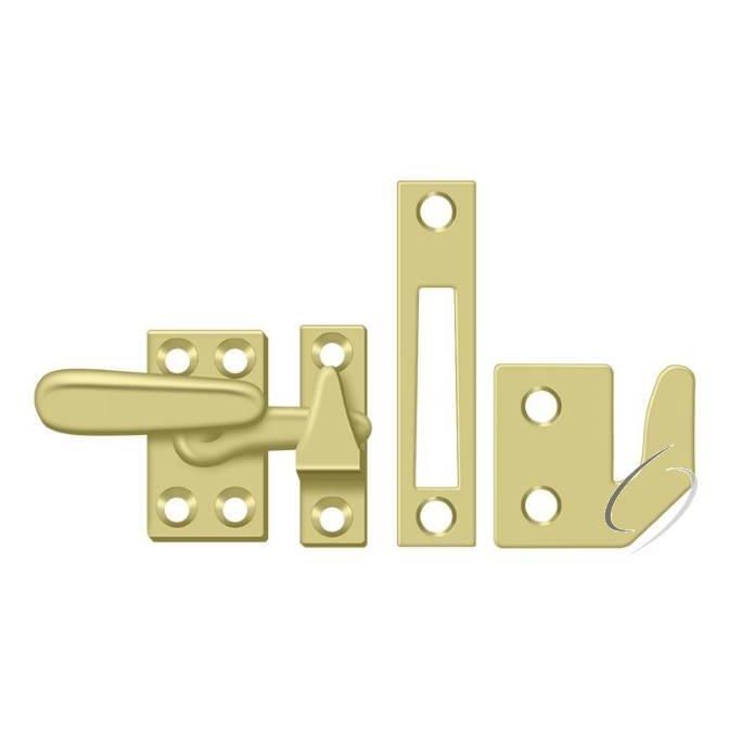 CF066U3 Window Lock; Casement Fastener; Small; Bright Brass Finish