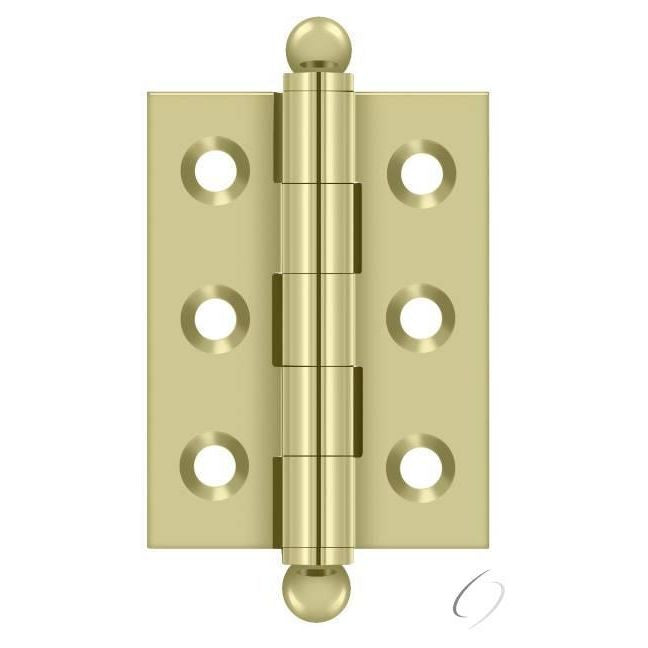 CH2015U3-UNL 2" x 1-1/2" Hinge; with Ball Tips; Unlacquered Bright Brass Finish