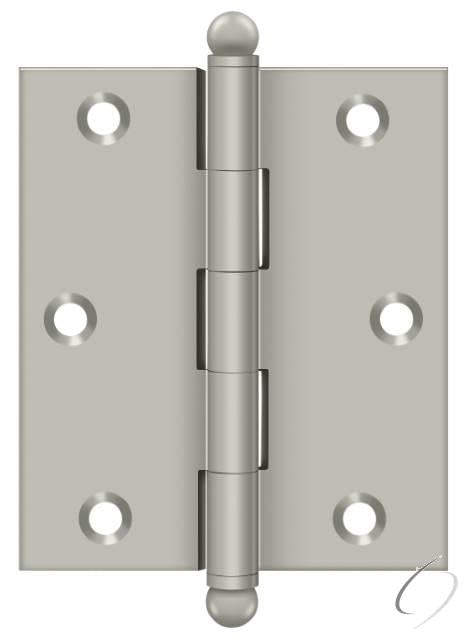 CH3025U15 3" x 2-1/2" Hinge; with Ball Tips; Satin Nickel Finish