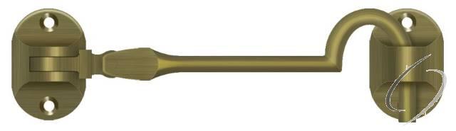 CHB4U5 Cabin Hooks; British Style; 4"; Antique Brass Finish