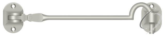 CHB6U15 Cabin Hooks; British Style; 6"; Satin Nickel Finish