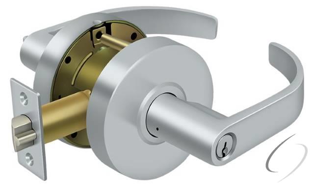 CL604EVC-26D Commercial Store Room Standard Grade 2; Curved with Cy; Satin Chrome Finish