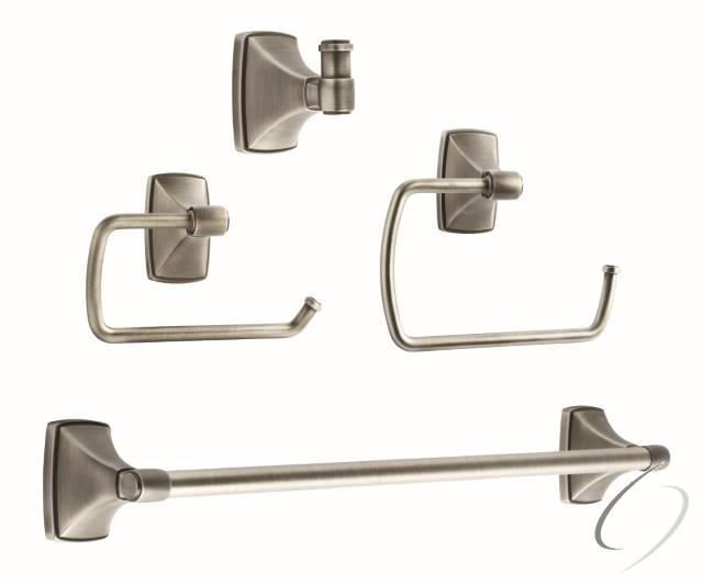 CLARENDONAS3 Bathroom Kit with BH26500AS Tissue Roll Holder BH26501AS Towel Ring BH26503AS Towel Bar