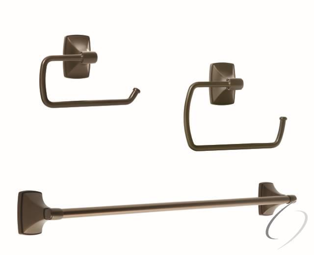 CLARENDONCBZ2 Bathroom Kit with BH26500CBZ Tissue Roll Holder BH26501CBZ Towel Ring BH26504CBZ Towel Bar Caramel Bronze Finish