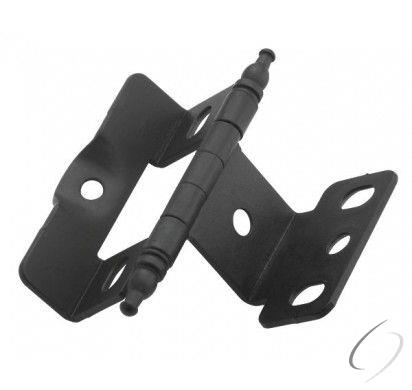 Amerock CM3175TMFB 3/4" (19 mm) Full Inset Full Wrap Ball Tip Cabinet Hinge Flat Black Finish