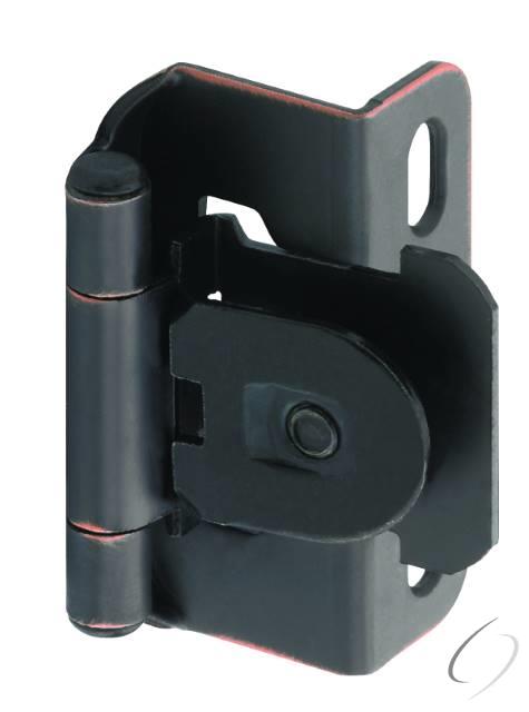Amerock CMR8719ORB 1/2" (13 mm) Overlay Single Demountable; Partial Wrap Cabinet Hinge Oil Rubbed Br