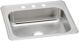 Elkay CR25223 - Elkay Celebrity Stainless Steel 25" x 22" x 7", Single Bowl Drop-in Sink