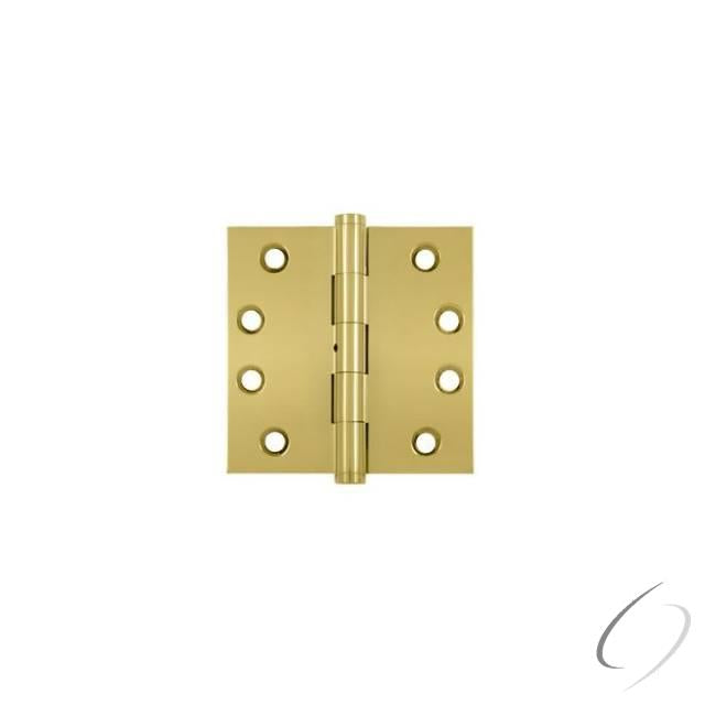 CSB44N - 4" x 4" Square Hinge; Lifetime Brass Finish