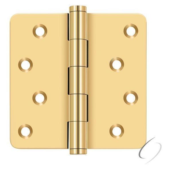 CSB44R4-RZ - 4" x 4" x 1/4" Radius Hinge / Zig-Zag; Lifetime Brass Finish