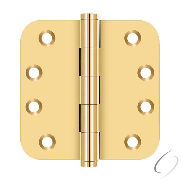 CSB44R5 - 4" x 4" x 5/8" Radius Hinge; Lifetime Brass Finish