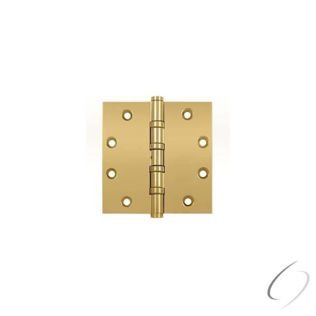 CSB45BN - 4-1/2" x 4-1/2" Square Hinge; Ball Bearings; Lifetime Brass Finish