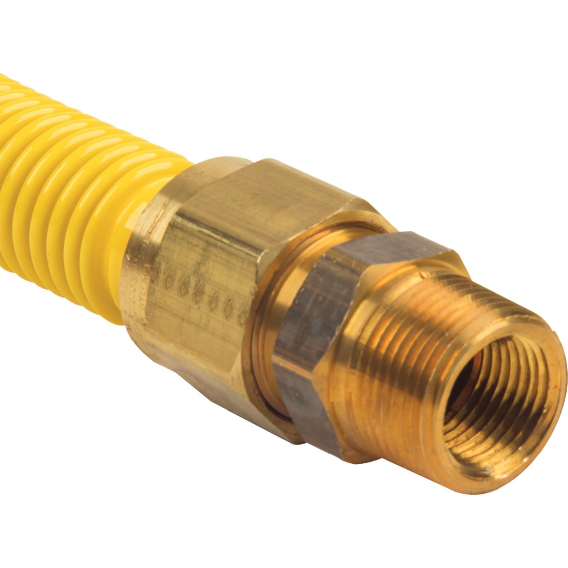 CSSB21-24 - ProCoat Stainless Steel Gas Connector - 3/4" FIP x MIP (1/2" FIP Tap), 3/4" ID, 24"