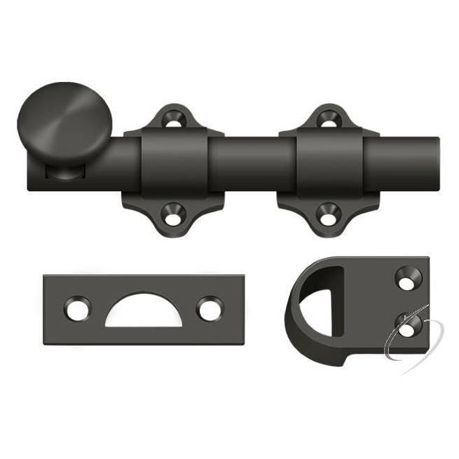 4" Dutch Door Bolt; Heavy Duty; Oil Rubbed Bronze Finish