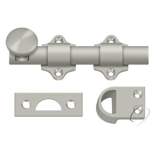 DDB425U15 4" Dutch Door Bolt; Heavy Duty; Satin Nickel Finish