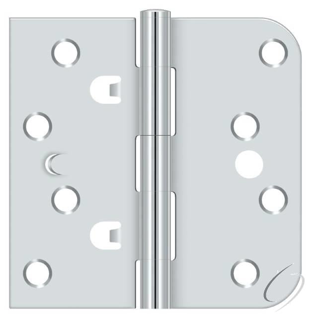 DE44058TT26 4" x 4" x 5/8" x SQ Hinge; Bright Chrome Finish