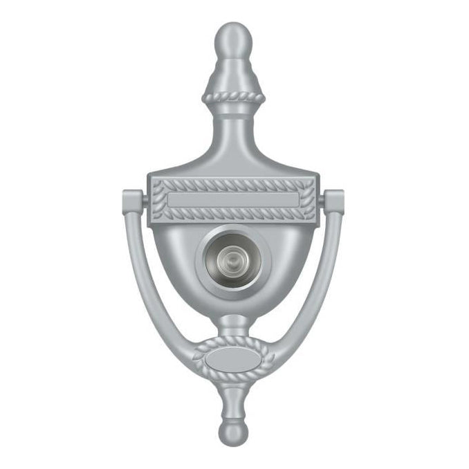 Deltana DKV6R - 6" Solid Brass Victorian Rope Door Knocker with Viewer