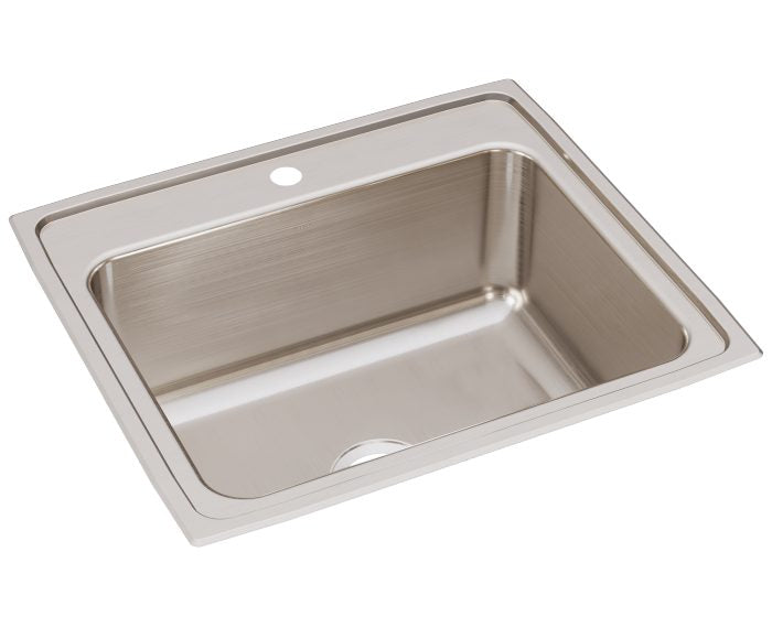 Elkay DLR2522101 - 18 Gauge Stainless Steel 25" x 22" x 10.375" Single Bowl Drop-in Kitchen Sink