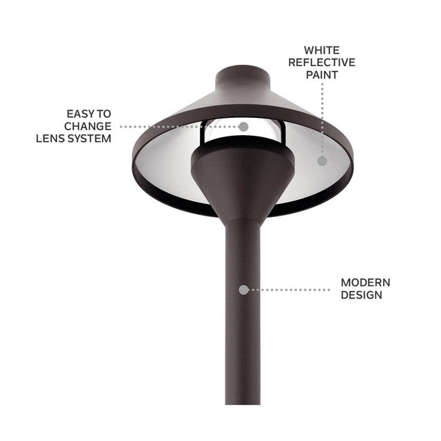16195AZT - Adjustable Color Temp Path Light - 12v, Textured Architectural Bronze, LED