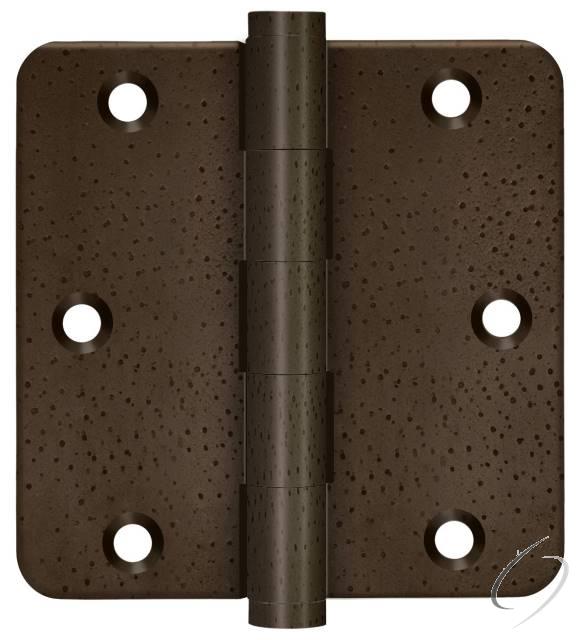 DSB35R410WD-R 3-1/2" x 3-1/2" x 1/4" Radius Hinge; White Bronze Dark Finish