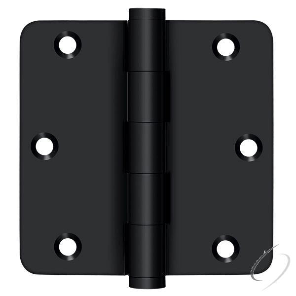 DSB35R419-R 3-1/2" x 3-1/2" x 1/4" Radius Hinge; Residential; Black Finish