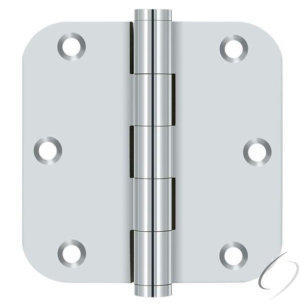 DSB35R526 3-1/2" x 3-1/2" x 5/8" Radius Hinge; Bright Chrome Finish