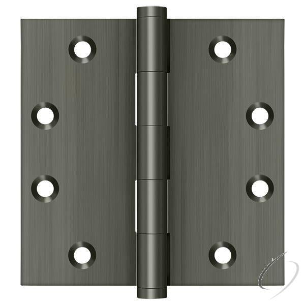 DSB4515A 4-1/2" x 4-1/2" Square Hinge; Antique Nickel Finish