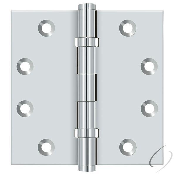 DSB45B26 4-1/2" x 4-1/2" Square Hinge; Ball Bearings; Bright Chrome Finish