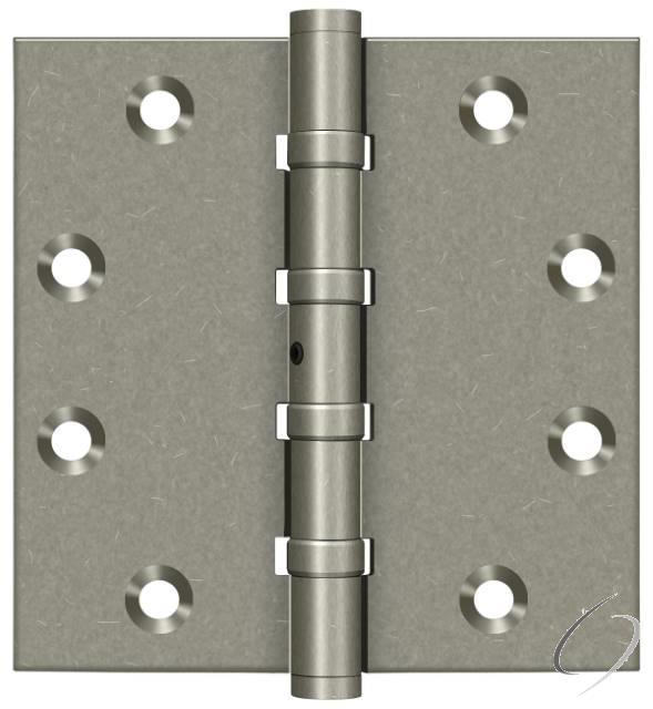 DSB45NB10WL 4-1/2" x 41/2" Square Hinge; Ball Bearings; White Bronze Light Finish