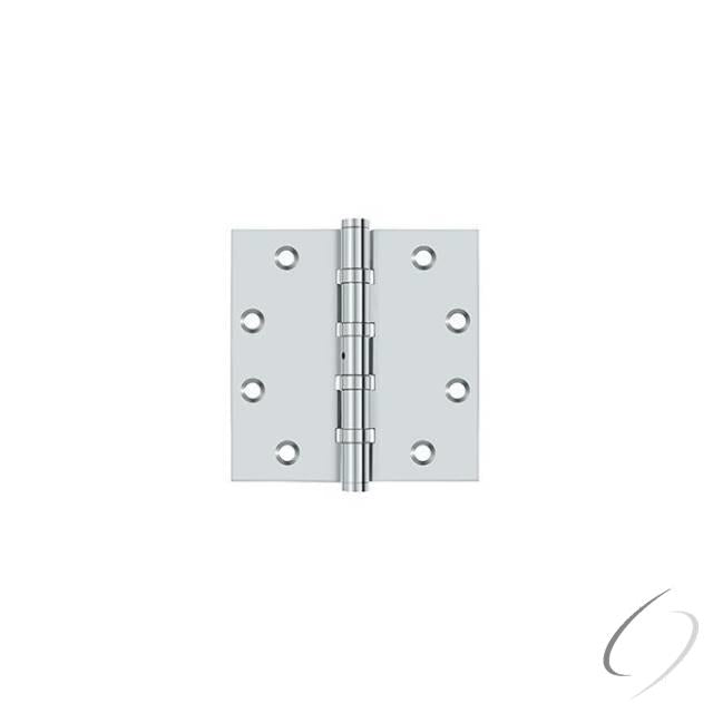 DSB45NB26 4-1/2" x 4-1/2" Square Hinge; Ball Bearings; Bright Chrome Finish