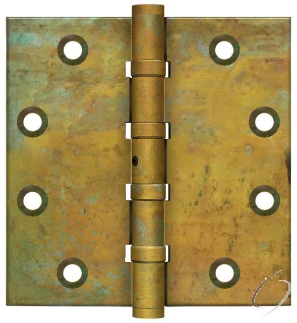 DSB45NBRT 4-1/2" x 41/2" Square Hinge; Ball Bearings; Rust Finish