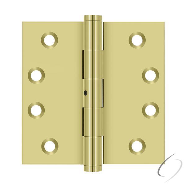 DSB4N3 4" x 4" Square Hinge; Bright Brass Finish